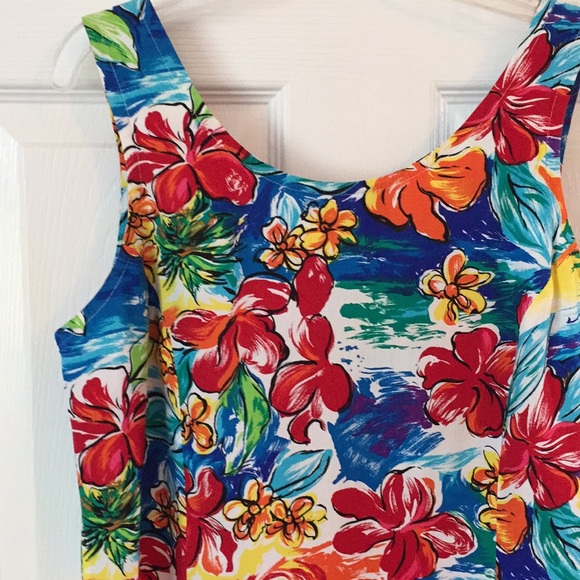 Fun Bright Tropical print Dress by Palm Bay - Picture 2 of 8